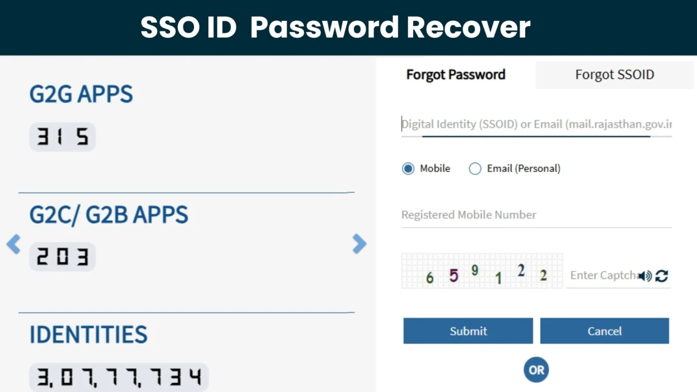 SSO ID Password Recover कैसे करें